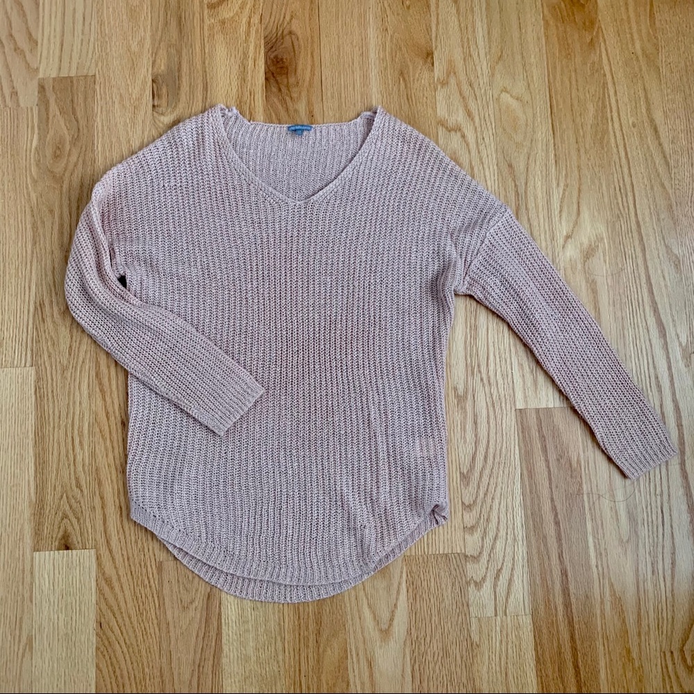 pink knitted top